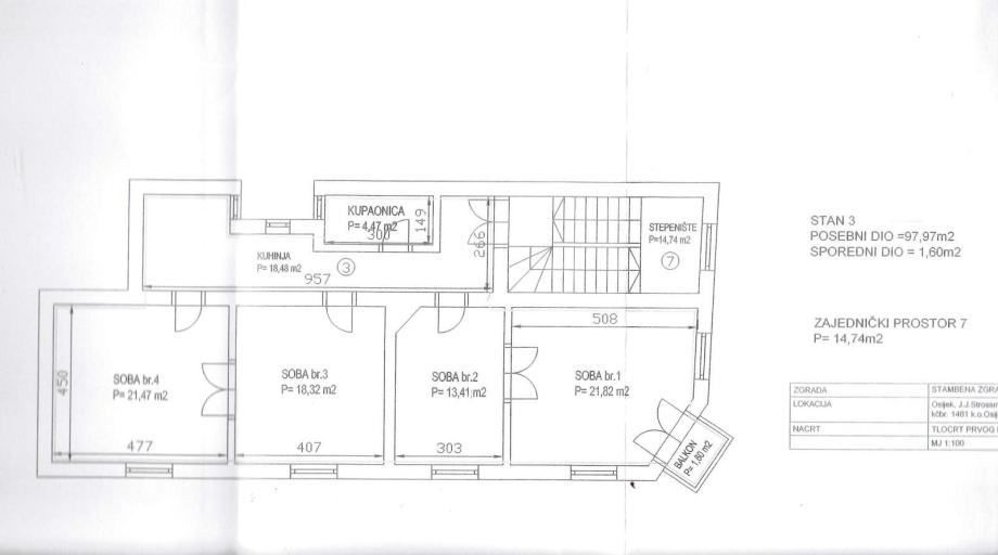poslovni prostor: osijek, centar, uredski, 99.57 m2, 1.kat - slika 14