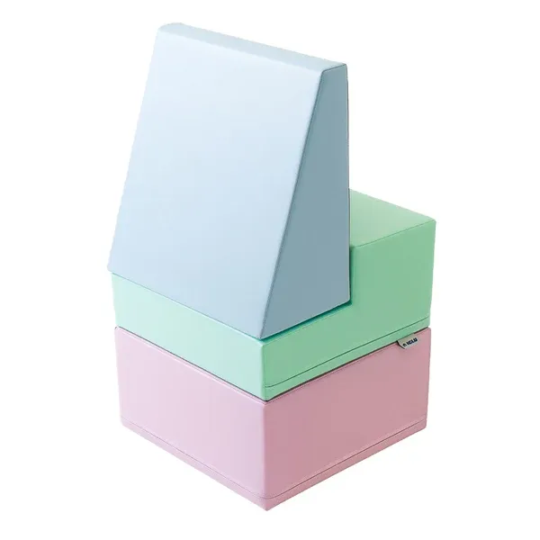 soft play set od 3 pjenastih blokova - mekani pastelni mini penjalica - slika 8