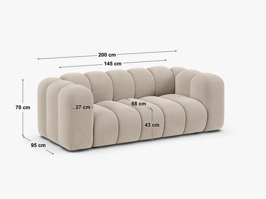 sofa lupine 200x95cm, materijal: chenille eden - slika 5