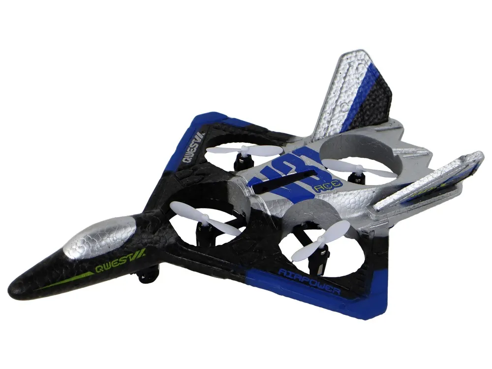 airplane fighter r/c silver blue - slika 2