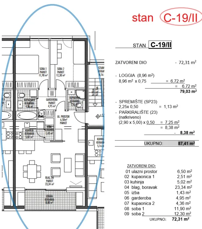moderna luksuzna novogradnja na odličnoj lokaciji,pregrada ,2s+db 87,41 m2 - slika 22