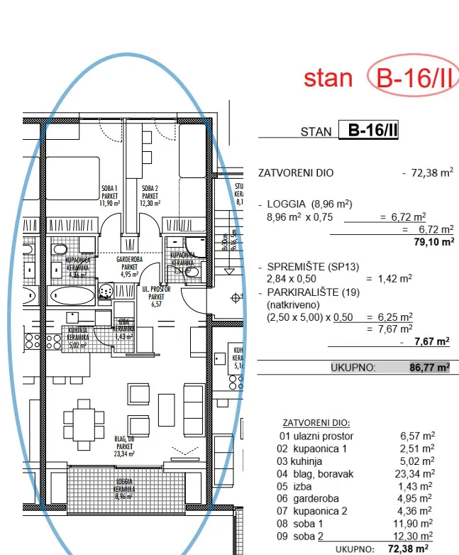 moderna luksuzna novogradnja na odličnoj lokaciji,pregrada ,2s+db 86,77 m2 - slika 21