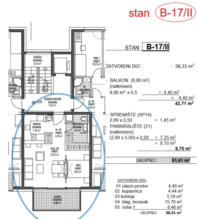 moderna luksuzna novogradnja na odličnoj lokaciji,pregrada ,1s+db 51,41 m2 - slika 7