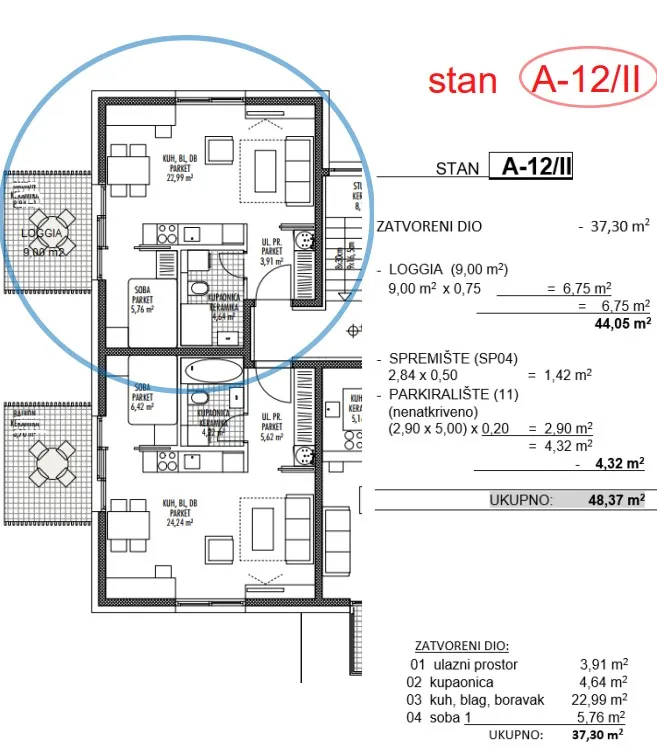 moderna luksuzna novogradnja na odličnoj lokaciji,pregrada ,1s+db 48,37 m2 - slika 20