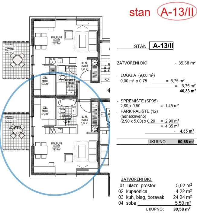 moderna luksuzna novogradnja na odličnoj lokaciji,pregrada ,1s+db 50,68m2 - slika 20