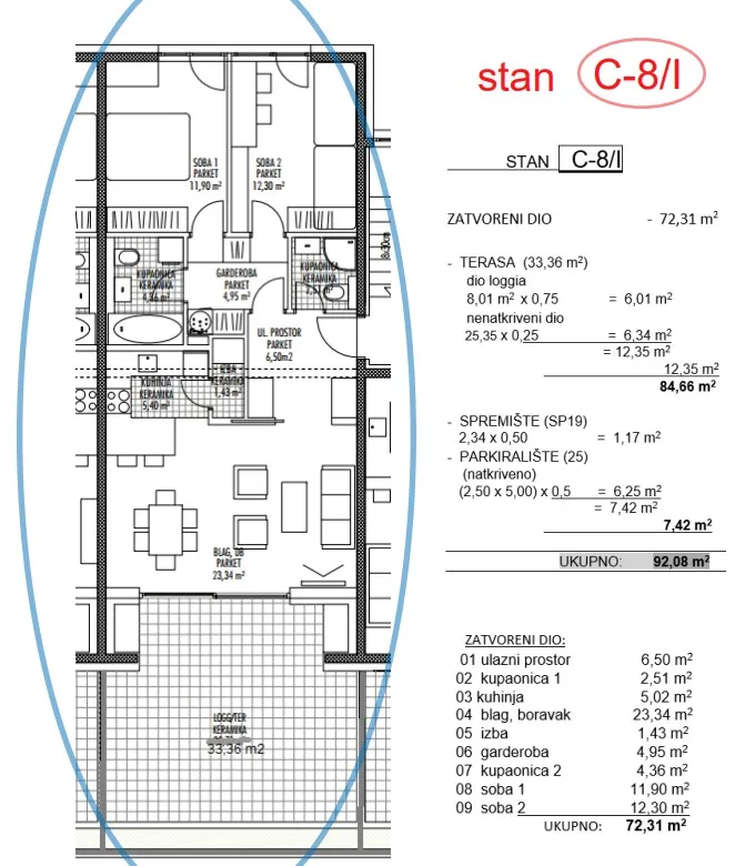 moderna luksuzna novogradnja na odličnoj lokaciji,pregrada ,2s+db 92,08 m2 - slika 22