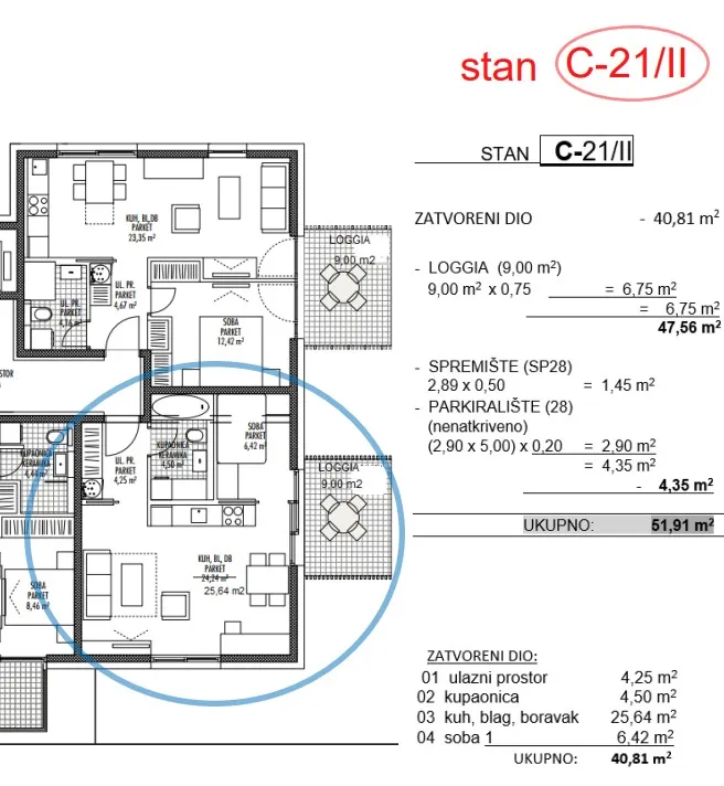moderna luksuzna novogradnja na odličnoj lokaciji,pregrada ,1s+db 51,91 m2 - slika 18