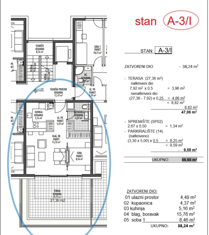 moderna luksuzna novogradnja na odličnoj lokaciji,pregrada ,1s+db 56,65 m2 - slika 18