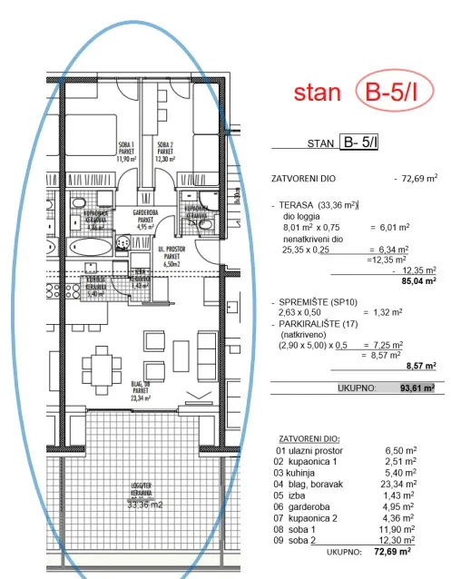 moderna luksuzna novogradnja na odličnoj lokaciji,pregrada ,2s+db 93,61 m2 - slika 22
