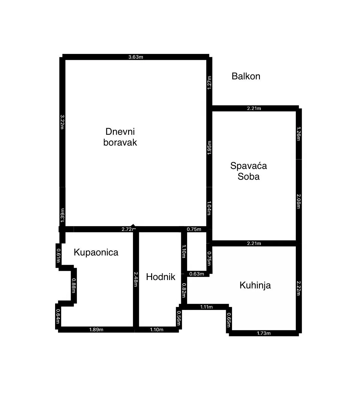 ravnice, iv. maksimirsko naselje, 2-soban, 35.36 m² - slika 19
