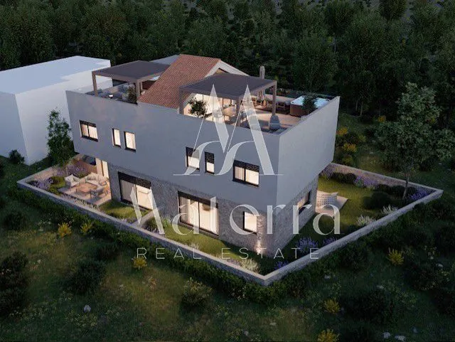 murter - novogradnja, lijevi dio dvojne kuće, krovna terasa - slika 8