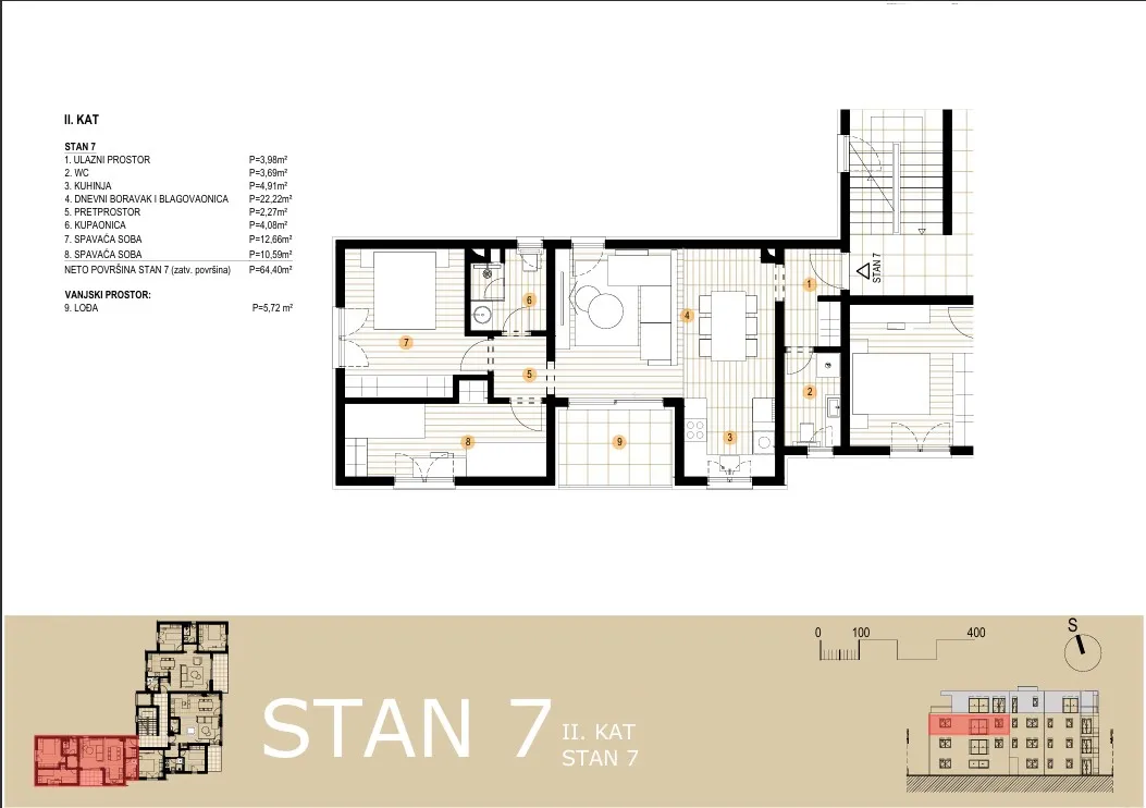 primošten - novogradnja, dvosobni stanovi od 74,66 m2 - 101,21 m2 - slika 25