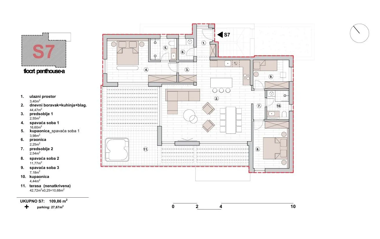 primošten – novogradnja, penthouse 123,70 m² (s7) - slika 21