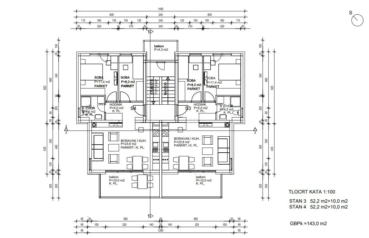 rogoznica - novogradnja, dvosobni stan s4-1 p = 59.10 m2 - slika 11