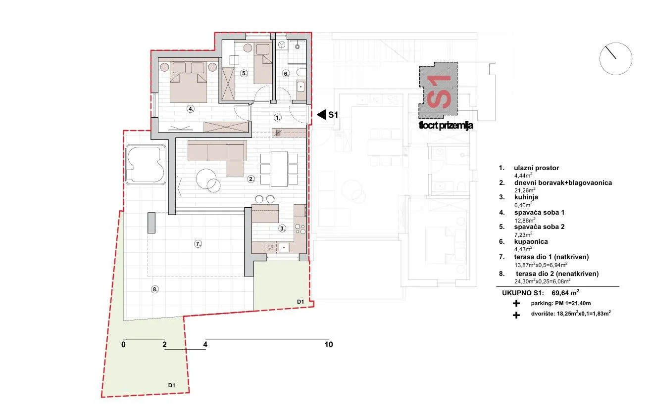 primošten, novogradnja stan (s1) prizemlje, p=82.17m2 - slika 19