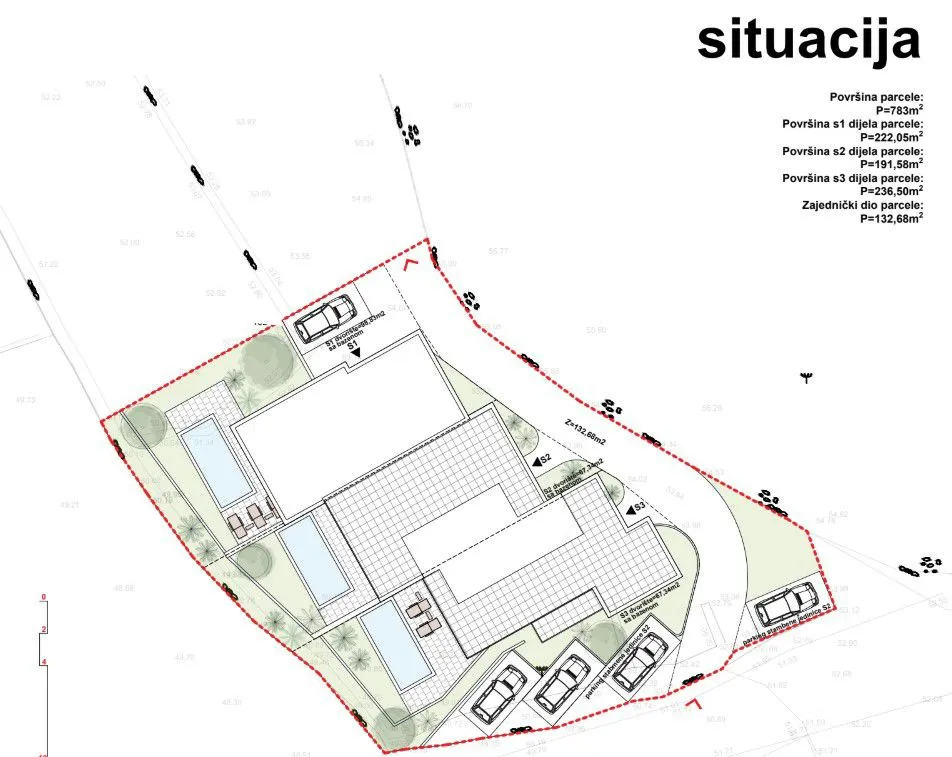 vodice - troetažni stan, bazen, pogled na more p = 204.04 m2 - slika 6