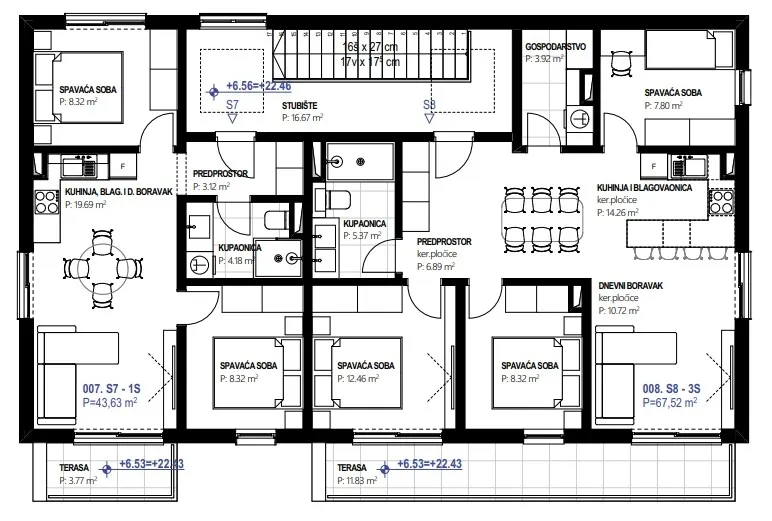 rogoznica- novogradnja, stanovi od 36,79 m2 - 75,94m2, 210 m od mora - slika 13