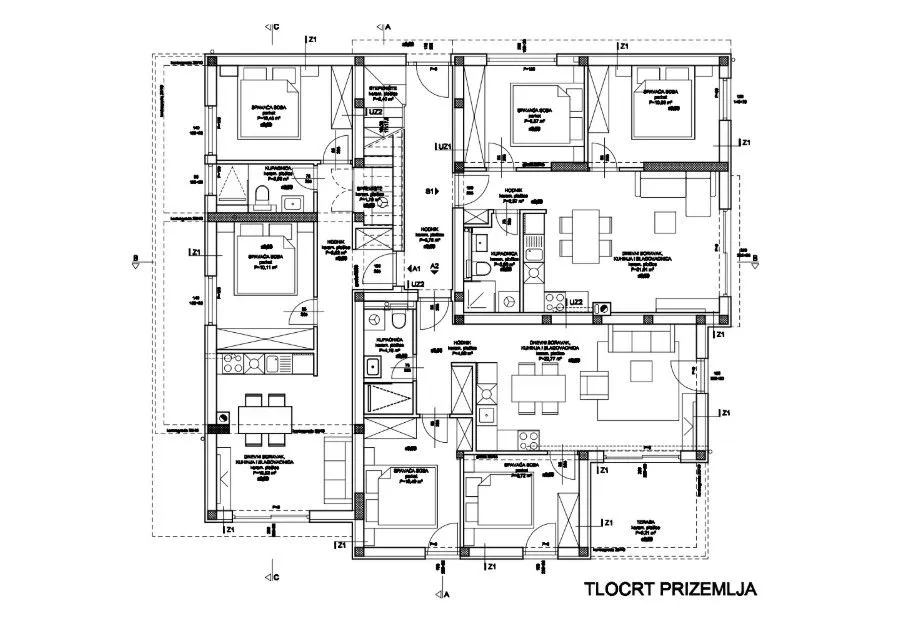 vodice - novogradnja, dvosobni stan a1 - n2, p = 72.33 m2 - slika 6