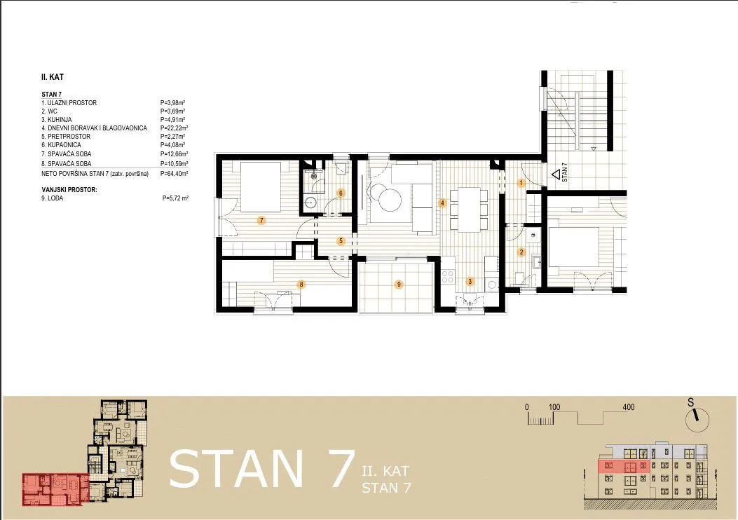 primošten - novogradnja, dvosoban stan, s7 p = 78,68 m² - slika 21