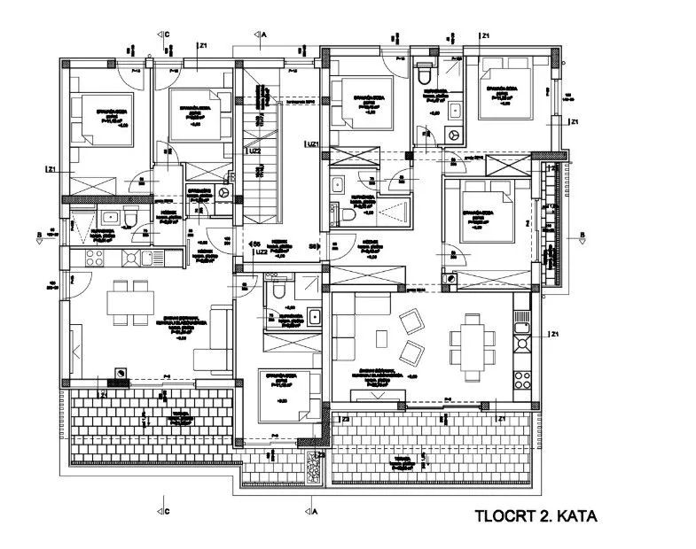 vodice - novogradnja, trosobni stan sj6 - n2, p = 142.85 m2 - slika 15