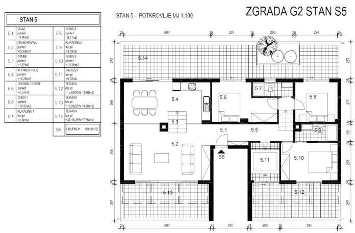 primošten - 3 - sobni penthouse, pogled na more - slika 20