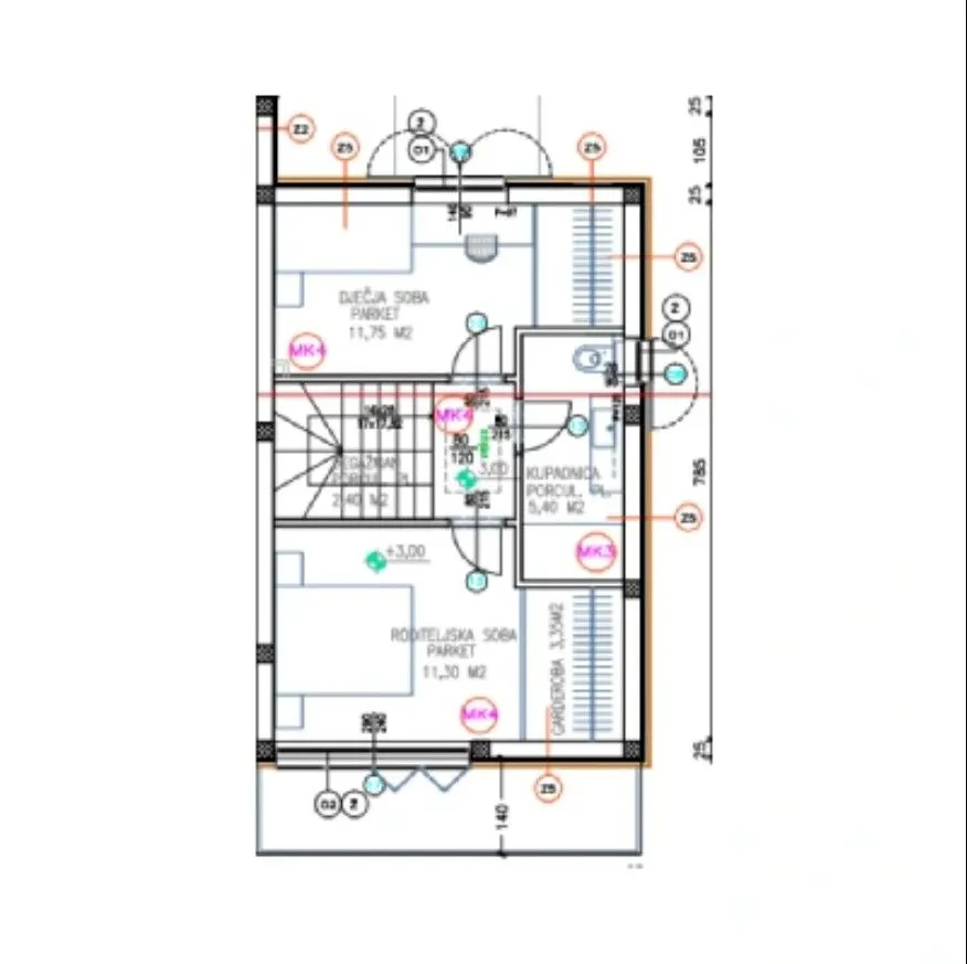 vodice - vila 1, novogradnja p = 92.875 m² - slika 5