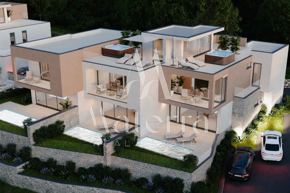 vodice - dvoetažni stan, bazen, pogled na more p = 168 m2 - slika 5