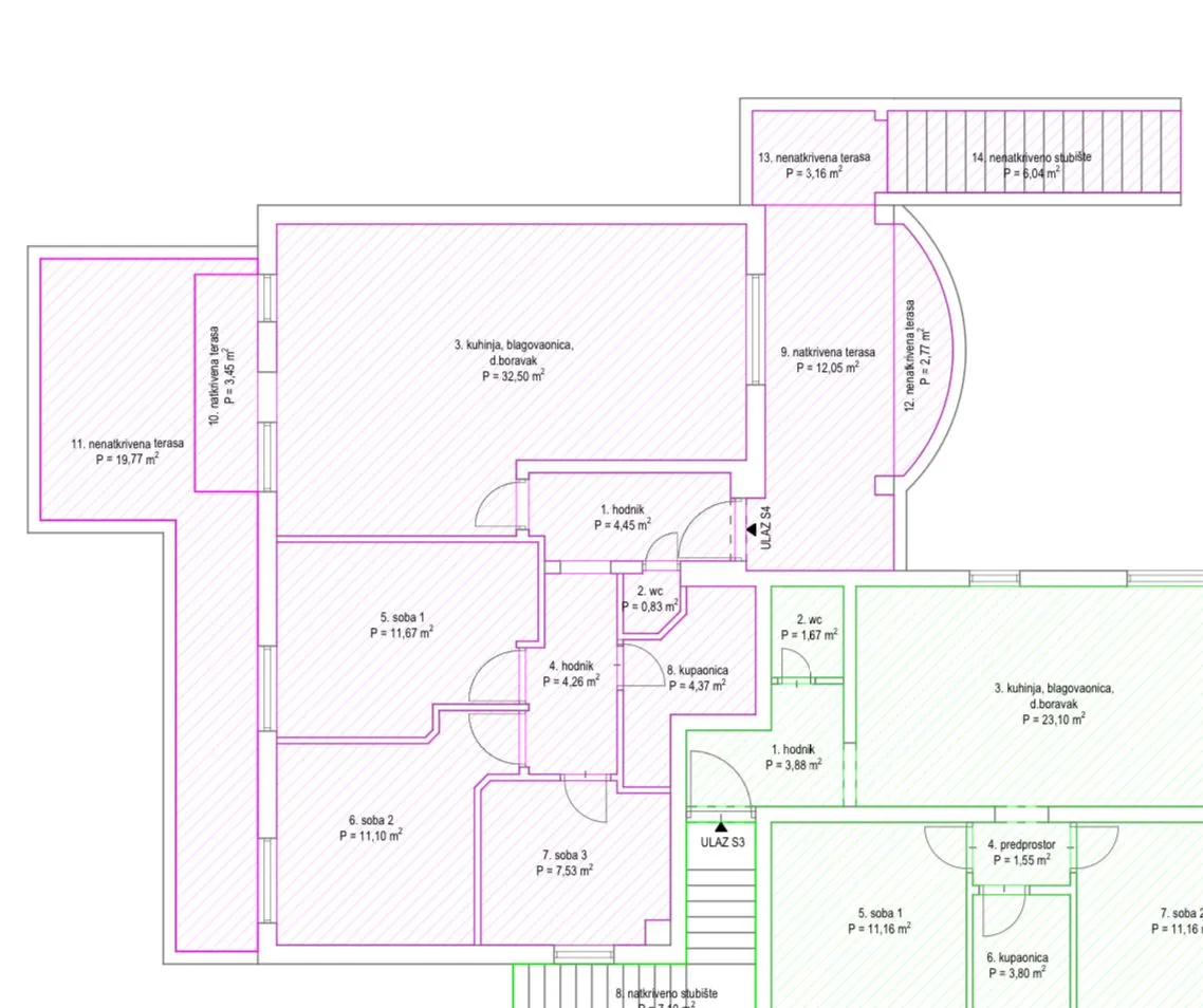 murter, 3-soban stan - 92,40 m2 sa 2 terase, parking, 400m od centra - slika 15