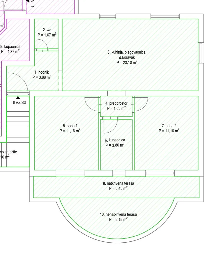 murter, 2-soban stan - 80,05m2 sa terasom, parking, 40om od centra - slika 12