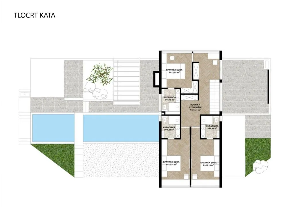 rogoznica/jarebinjak - luksuzna vila sa bazenom p = 237 m2 - slika 27