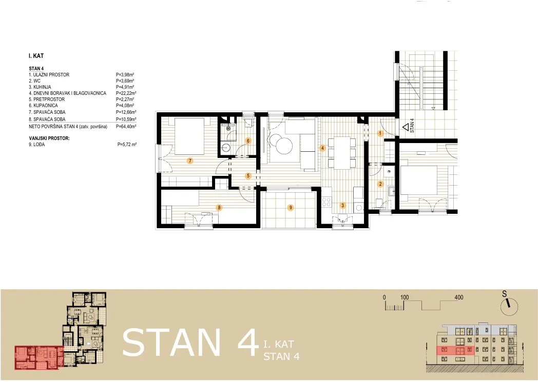 primošten - novogradnja, dvosobni stanovi od 74,66 m2 - 101,21 m2 - slika 22