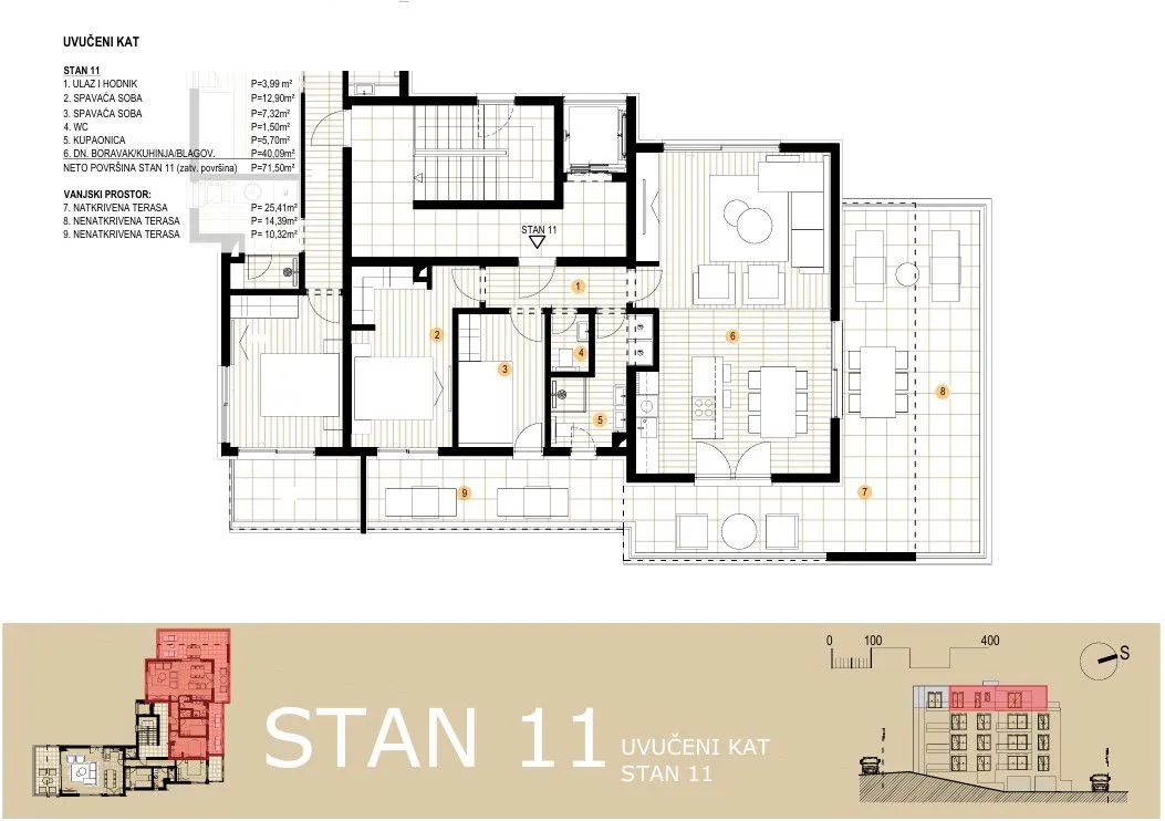 primošten - novogradnja, dvosoban stan, s11 p = 101,21 m² - slika 21