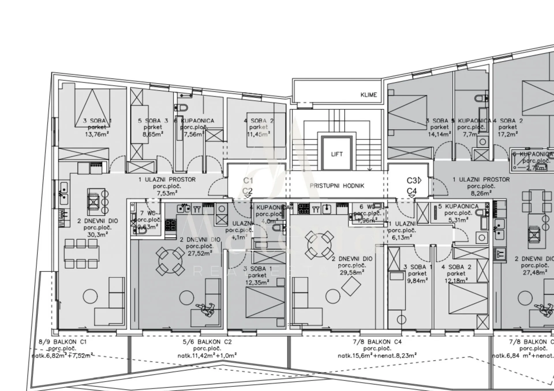 primošten/ moderna novogradnja s pogledom (93,76m2 - c1) - slika 18