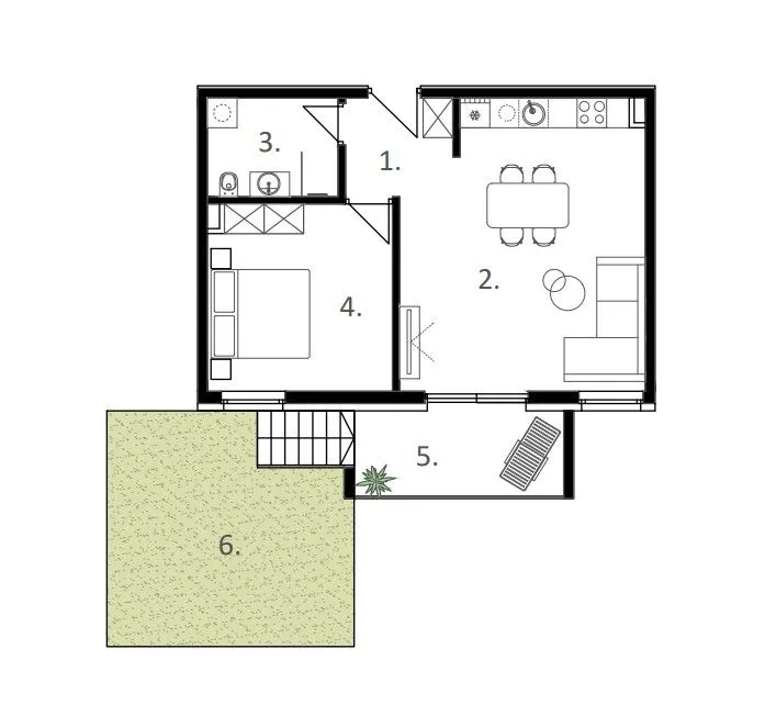 vodice - 1-sobni apartman, novogradnja, sj3 - slika 10