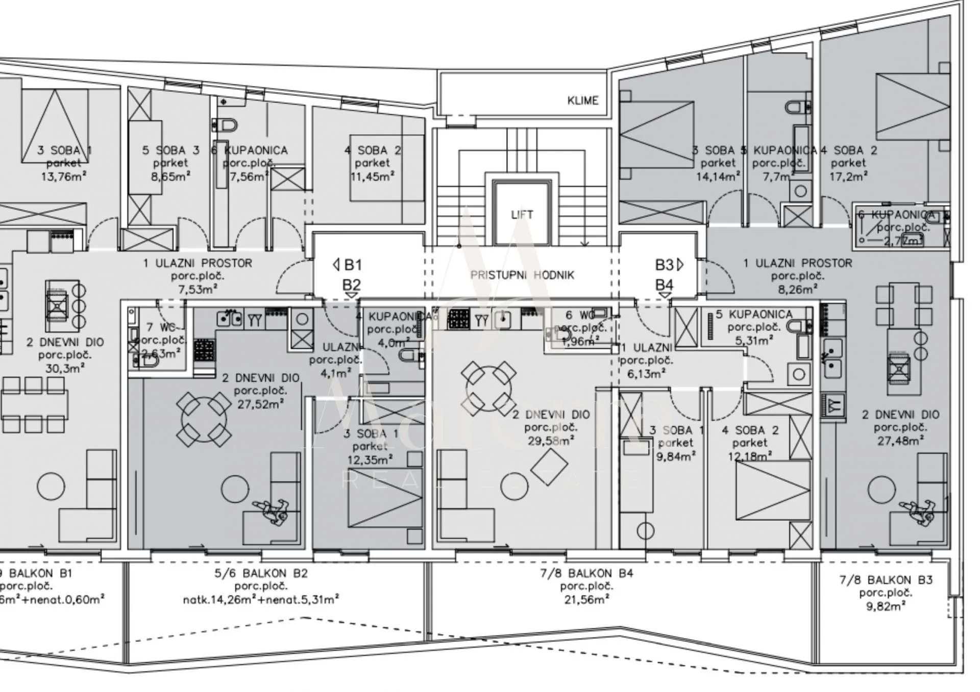 primošten/ moderna novogradnja s pogledom (89,66m2 - b3) - slika 18