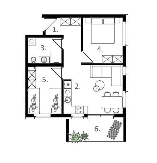 vodice - 2-sobni apartman, novogradnja, sj7 - slika 9