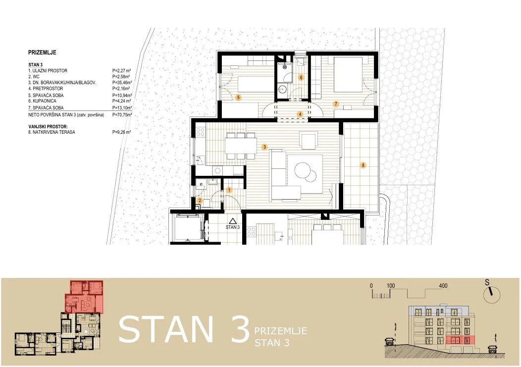 primošten - novogradnja, dvosobni stanovi od 74,66 m2 - 101,21 m2 - slika 21