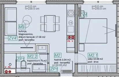 duilovo- novogradnja, 1-soban stan, prizemlje, 52.80 m2 - slika 4
