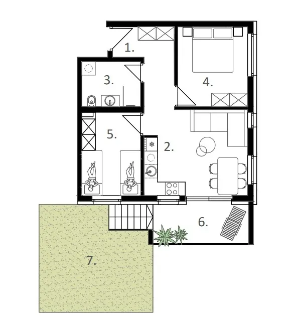 vodice - novogradnja, stanovi od 41,20 do 104.20 m2 - slika 12