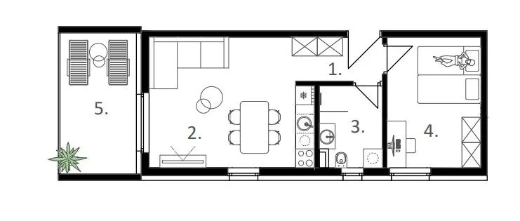 vodice - 1-sobni apartman, novogradnja, sj6 - slika 9