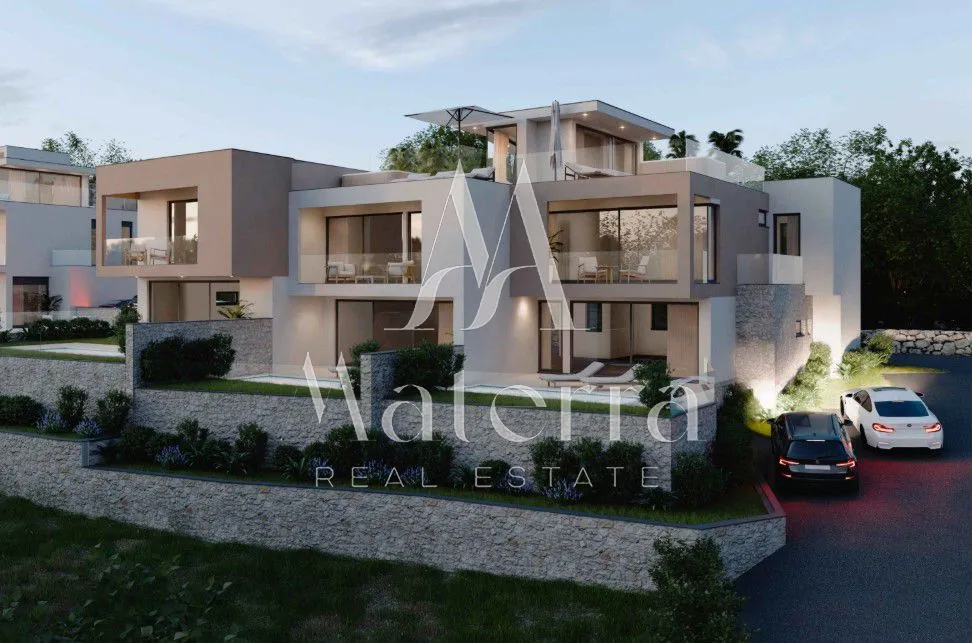 vodice - troetažni stan, bazen, pogled na more p = 204.04 m2 - slika 3