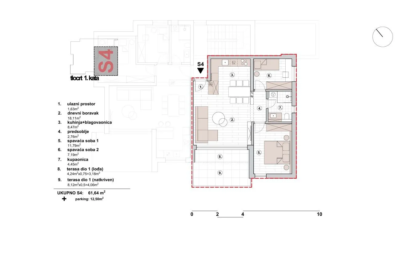 primošten, moderna novogradnja s pogledom (66,64m2 - s4) - slika 19