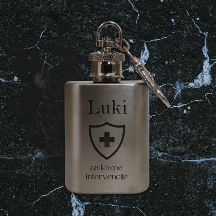 Personalizirana privjesak mala pljoska / čutura - Osijek