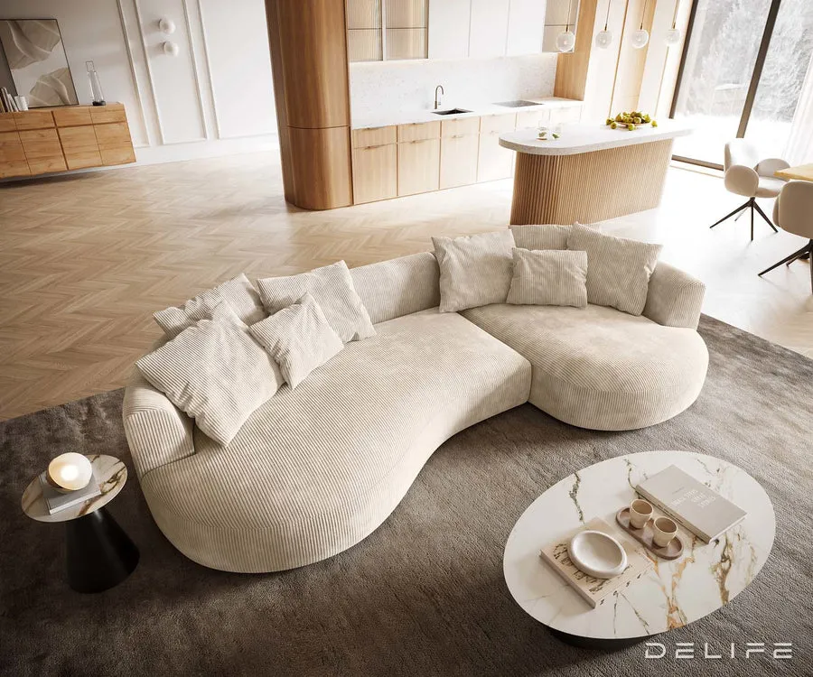 sofa edina 328x166cm, materijal: rebrasta tkanina - slika 4