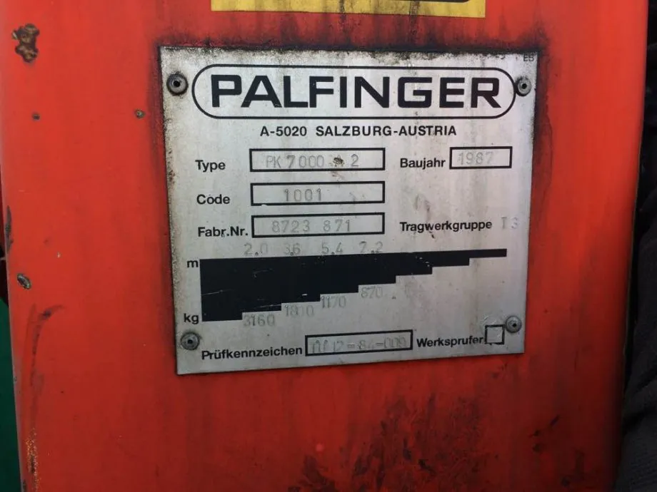 mercedes 1117 sanduk + kran palfinger pk 7000, 1988 god. - slika 12