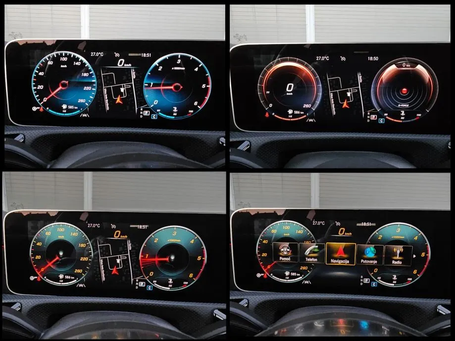 mercedes a 180d amg, autom, led, virtual, koža, kamera, alu 18, reg. - slika 12