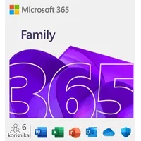 Software Microsoft 365 Family 1-godišnja pretplata, Premium Office aplikacije, 6GQ-01897 - Zagreb