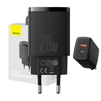 Univerzalni punjač Baseus Compact Quick Charger, USB, USB C, 20W, crni, CCXJ-B01 - Zagreb