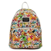 loungefly nickelodeon nick rewind gang aop mini backpack - slika 1