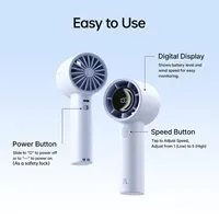 jisu ručni ventilator f10, sivi - slika 1